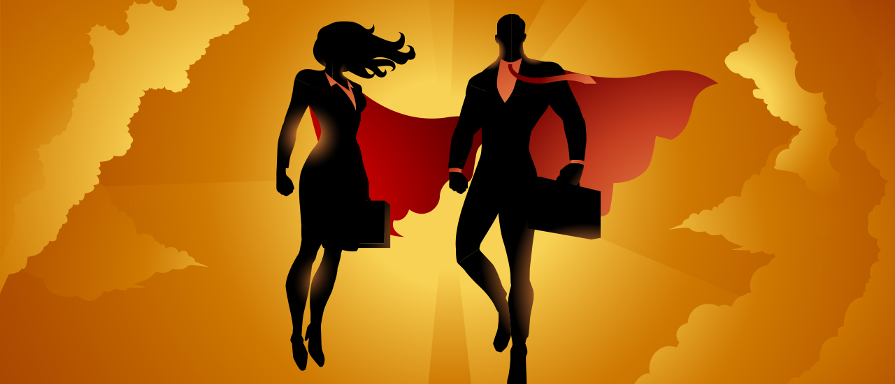 Corporate superheroes confident in their superpowers